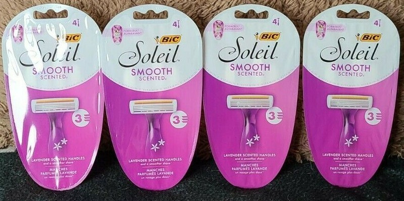 4 new packages Bic Soleil Smooth Scented disposable razors, 16 count, Free Shipp