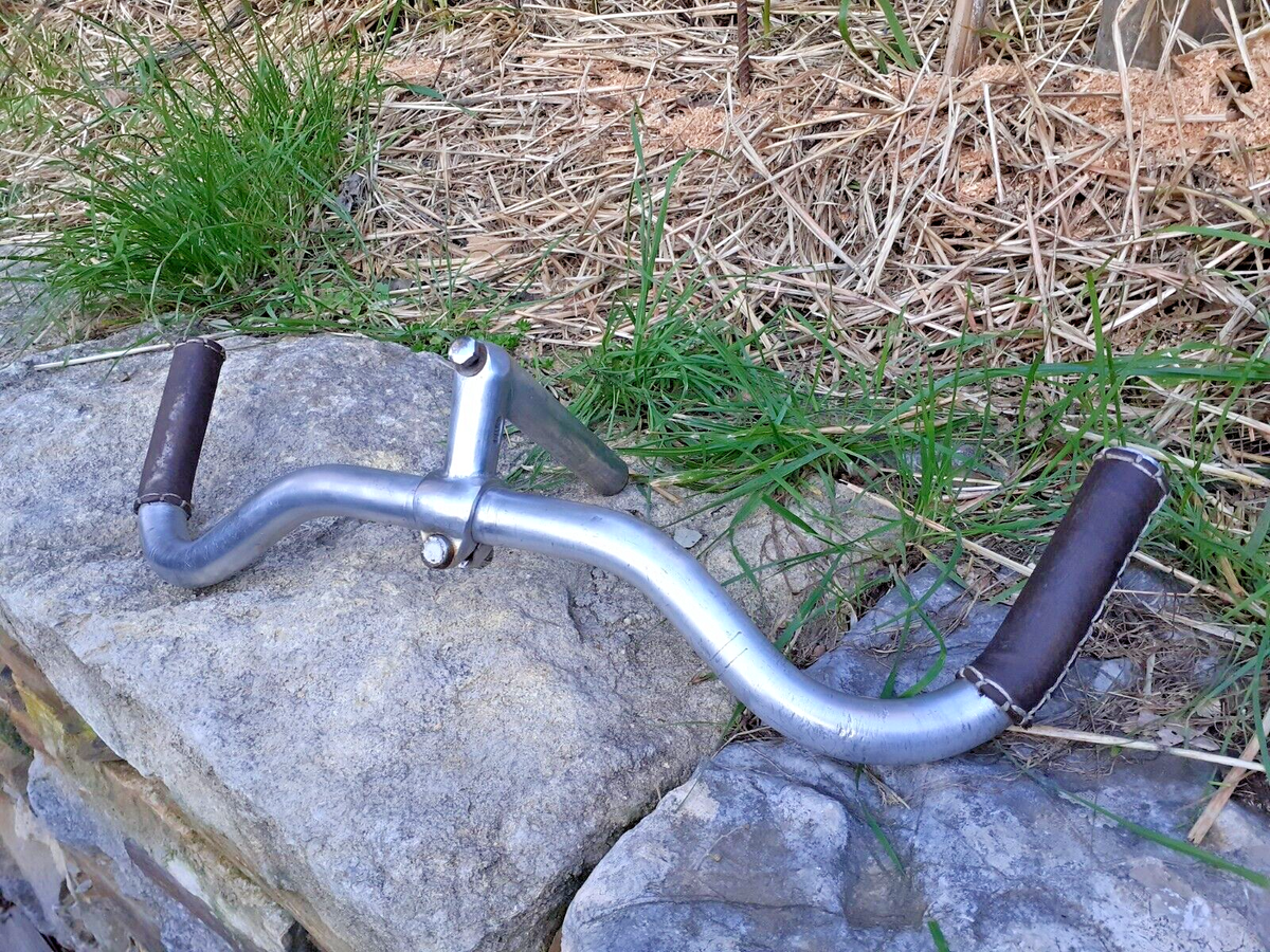 GUIDON DE VÉLO Ancien 1900 Potence En Fer A Retournement