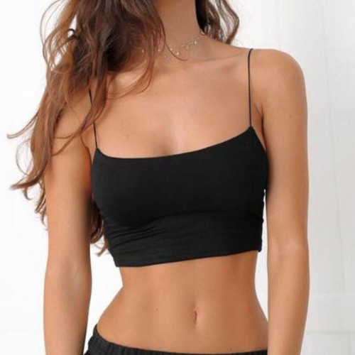 Mujeres Sexy Correa de Espagueti Sin mangas Camisa Chaleco Prendas para el torso sin mangas Prendas para el torso recortadas de verano - Imagen 24 de 25