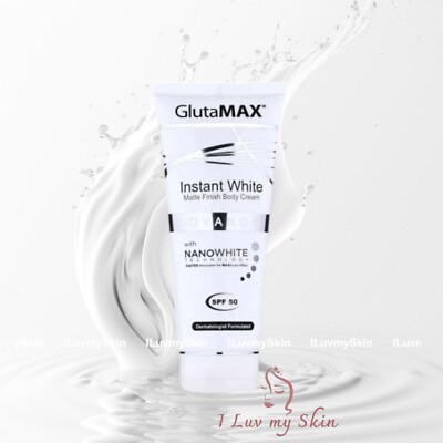 GlutaMAX Instant White Matte Finish Body Cream with SPF 50 (75 ml)