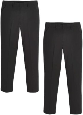 2er Pack Jungen Schulhosen Regular Slim Plus Fit verstellbarer Bund Uniformgröße