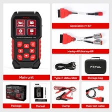 Motorcycle Diagnostic Scan Tool M4 Read/Clear Fault Codes Compatible for Harley