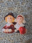 Vintage Thanksgiving Pilgrims Brooch Pin Hong Kong  — photo 1