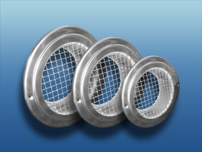 Edelstahl Lüftungsgitter Rund Ø150 Mm – Mit Mäuseschutzgitter & Flansch, Für Abluft & Belüftung
