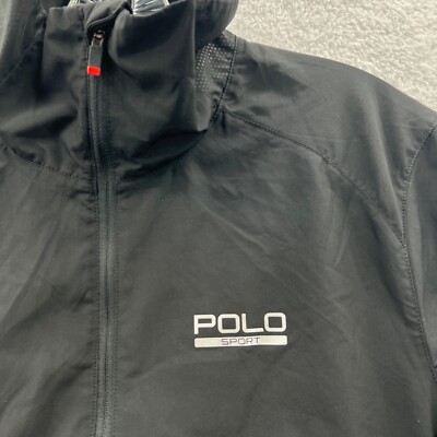 Polo Sport Ralph Lauren Jacket Mens Small Black Golf Full Zip