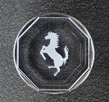 Crystal Hex Spinner Ferrari Paperweight