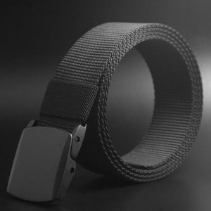 Uk Men Camping Metal Free Buckle Waist Belt Outdoor Canvas Nylon Strap Waistband