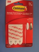 3M 17021P Command Medium Refill Mounting Adhesive Strip Medium Command Strip NEW