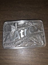 Vintage Aatrex Belt Buckle - Silver Anniversary In Corn