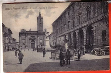 ASCOLI PICENO TRAVELLED CITY 1922 LIVELY PIAZZA ARRINGO AND CAR