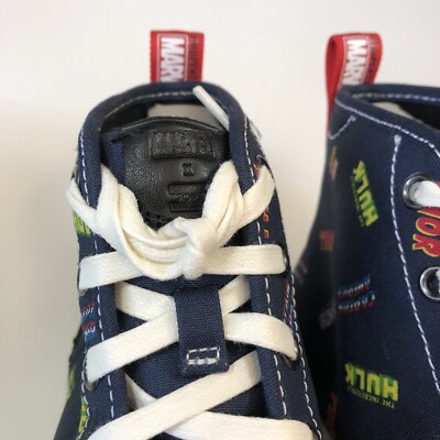 TOMS X MARVEL NAVY TRAVEL LITE HIGH TOP SNEAKER SIZE 7.5 MENS TOMS x Marvel NIB Navy Travel Lite High Sneaker Logos Mens  main image 3