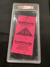 1995 NFL Football Pro Bowl Baseball Press Box Full Ticket Pass PSA 8 NM-MT Crack