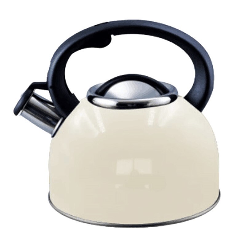Liberty Leisure Whistling Kettle 2.5L Cream Stainless Steel Camping Motorhome
