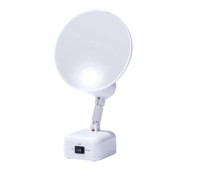Floxite 15X Supervision Lighted Magnifying Mirror   Dove White