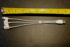 3 in 1 USB A male to USB Micro, 8 pin iPhone, 30 pin iPod Samsung charge cable