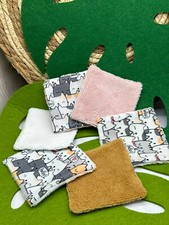 Lingettes bébé lavable motifs chatons , lot de 8 et plus - ATELIERSDISA