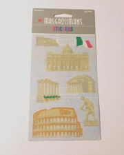 Mrs. Grossman's Stickers Lot of 2  Sheets New Package Paper Whispers ~Rome~
