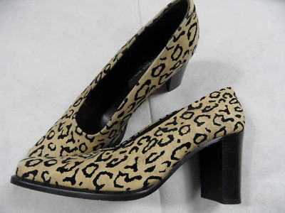 Armando Pollini stylish pumps animal print beige black size 37.5 top BB119