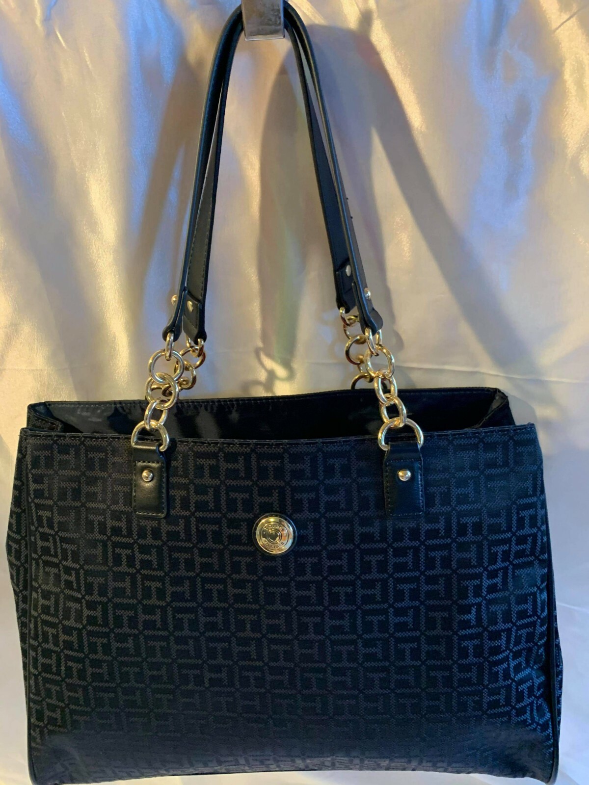 Tommy Hilfiger Black Monogram Th Jacquard Tote Bag 69j1468001 for  