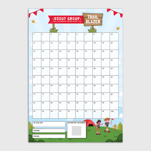 Scout Fundraising Scratch Cards - A5 Charity Raffle Sweepstake Game - Picture 2 of 6