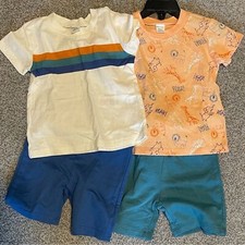 PL Baby Mix and Match Tshirt and Short Sets 4pc Size 12M NWOT