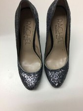 Rachel Roy Ladies 4 1/2 In Heel Size 6 M Silver Gliter Shoes A203ss