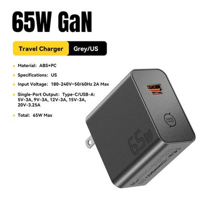 ESSAGER 65W GaN USB C Charger PD Fast Charging Adapter For iPhone 17 16 Laptop