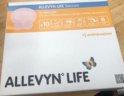 Smith & Nephew 66021306 Allevyn  Life Sacrum 6-3/4'' x 6-7/8''  10  pcs 09/01/2023
