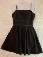 Altar'd State Dress Womens S Black Lace Square Neck Fit Flare Mini Party Skater