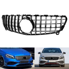 Chrom Frontgrill Kühlergitter für Mercedes-Benz A-KLASSE W176 Facelift bj.15-18