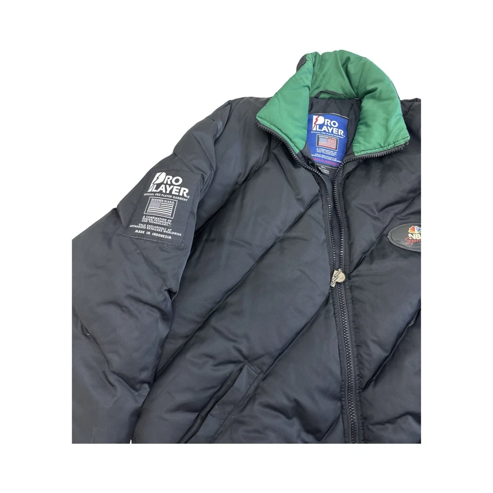 NBC Sports Jacket. Pro Player Down Puffer Jacket Coat Large L Official 80s 90s - Image 3 of 4