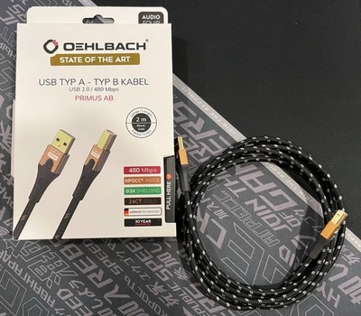 Oehlbach USB 2.0/480 Mbps, PRIMUS AB, USB-A to USB-B cable 2 m