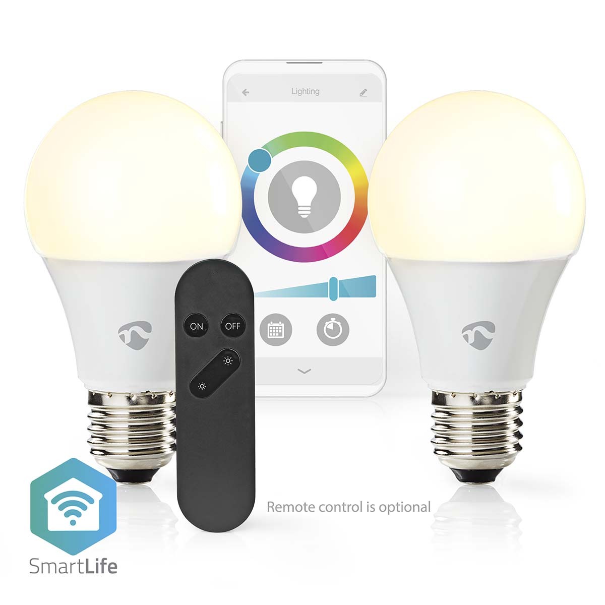 Ampoule Wi-Fi LED E27 RGB 9W Nedis à intensité variable - 3