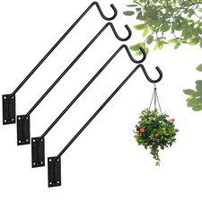 Deck Hook Bird Feeder Hanger Hook Wall Mounted 13.3 Inch 4 Pack for Planters,...