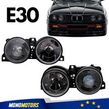 SCHWARZE FRONTSCHEINWERFER SET LINKS & RECHTS F�R BMW E30 1982�1994 63121386806