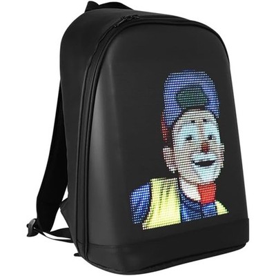 LED Pixel Display Backpack APP Control Programmable Animation Laptop Travel Bag