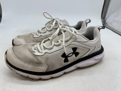 Under Armour Charged Assert 9 Athletic Running Sneakers Mens White Low Top - 10