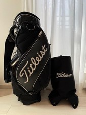 Titleist Golf Caddie Bag 9" 6 vie smalto nero usato con targhetta cappuccio