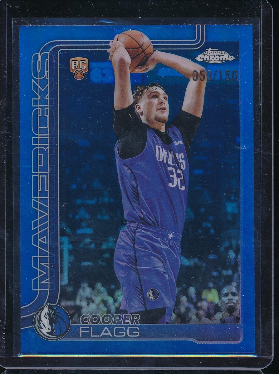 2025 Topps Chrome 251 Cooper Flagg Blue Refractor /150 TRUE BLUE REFRACTOR
