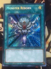 Yugioh: Monster Reborn Secret Rare 1st Edition Holo Card - Near Mint