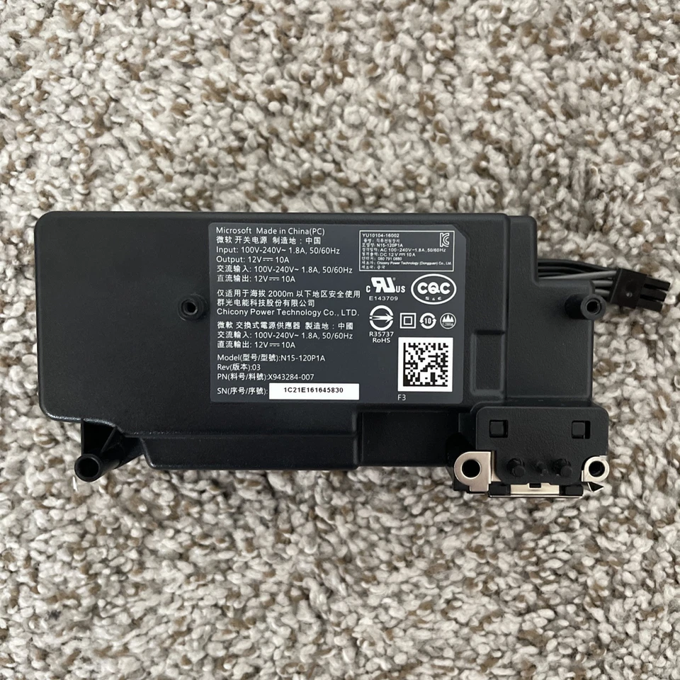 Power Supply AC Adapter Brick For Microsoft Xbox One S N15-120P1A - Image 2 of 3