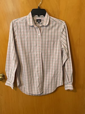 John Henry Boys Size 8 Dress Shirt Long Sleeve  Pink And Grey