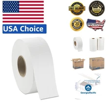 Sustainable Pacific Blue Jumbo 2-Ply Toilet Paper - 8 Rolls for Eco-Friendly Use