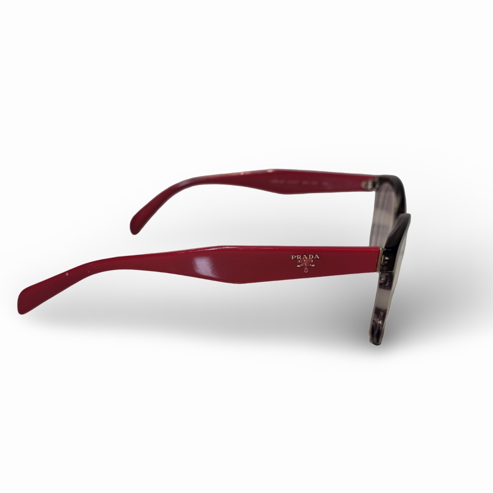PRADA Heritage VPR 12T Cat Eye Eyeglasses Grey Marble & Red 51-17-140 w/ Case thumbnail 5