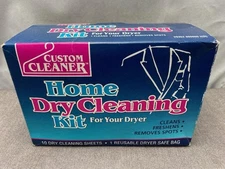 Custom Cleaner Home Dry Cleaning Kit 10 Cleaning Sheets and 1 Reusable Dryer Bag