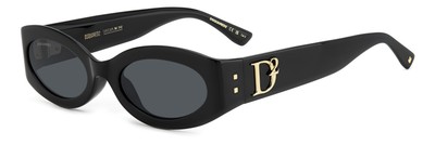 Dsquared2 Sonnenbrille D2 0150/G/S 807/IR Schwarz Grau Damen 