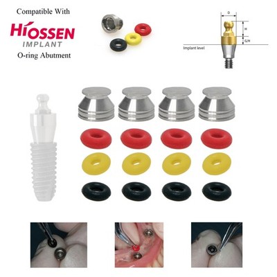 Implant O-Ring Kit For Ball Attachment Abutment Retention Cap Fit Osstem/Hiossen