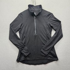 Champion Women's Size Small Black Long Sleeve 1/4 Zip Activewear Top
