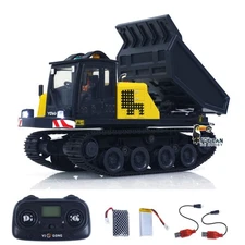 1:50 T14R Panther Electric RC Crawler Dump Truck RTR Tracked Tipper Toys Sound