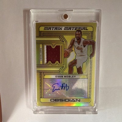 2022-23 Obsidian Evan Mobley Patch Auto /10 Matrix Material Auto Patch Cavs 🔥